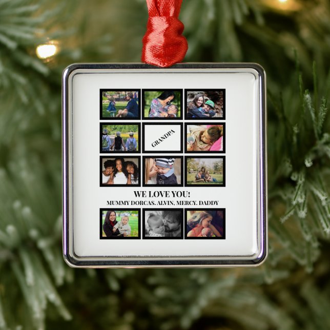 Adorno Metálico Personalizado Abuelo moderno Día de los Padres 11  (Árbol)