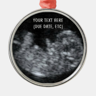 Adorno Metálico Personalizado Baby Ultrasound Photo