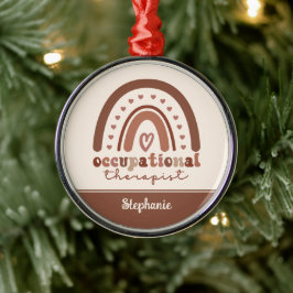 Adorno Metálico Personalizado Boho Arcoiris contra terapeuta ocupa