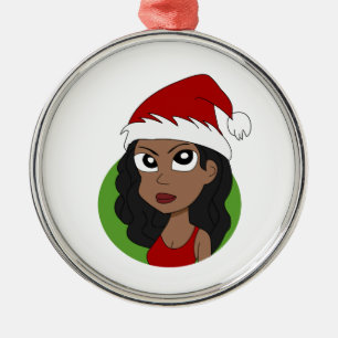 Adorno Metálico personalizado chica navidades