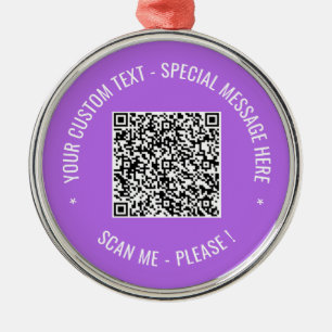 Adorno Metálico Personalizado Código QR Explorar información Color