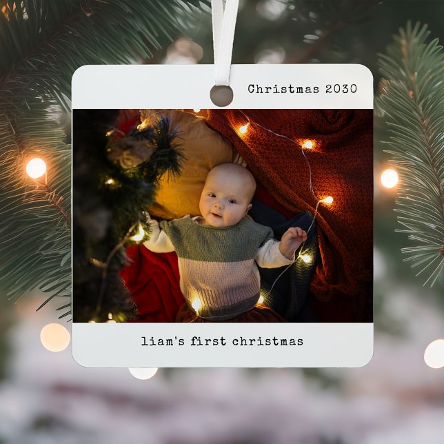 Adorno Metálico Personalizado con la primera Navidad del bebé de f (Subido por el creador)