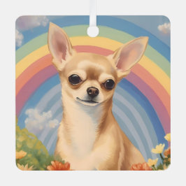Adorno Metálico Personalizado conmemorativo Chihuahua Nombre Perro