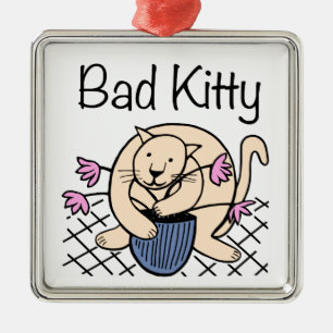 Adorno Metálico Personalizado de gato travieso