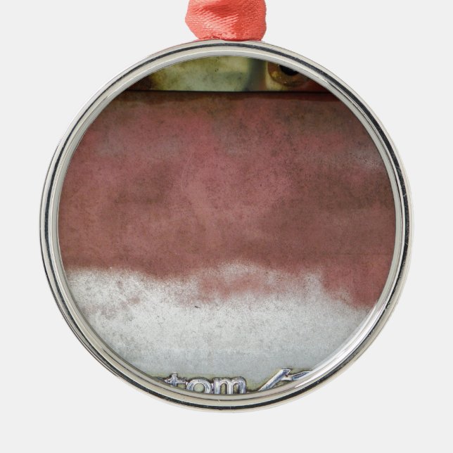 Adorno Metálico personalizado de lujo rosa y blanco (Frente)