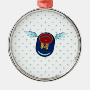 Adorno Metálico Personalizado de zapatos alados y estrellas