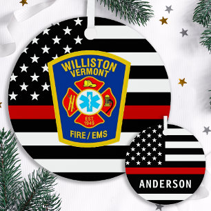 Adorno Metálico Personalizado del Departamento de Bomberos Emblem 