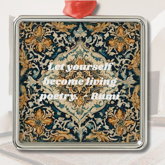 Adorno Metálico Personalizado elegante patrón de mosaico regalos p (Custom Elegant Tile Pattern Persian Gifts for Her)