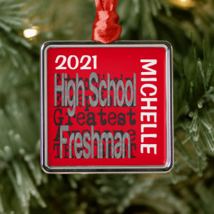 Adorno Metálico Personalizado Extraordinario de High School Freshm