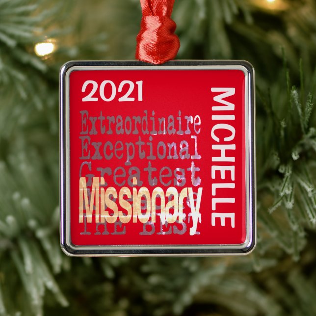 Adorno Metálico Personalizado Extraordinario Misionero (Árbol)
