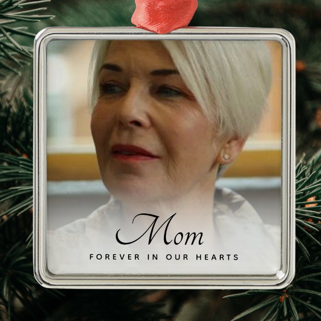 Adorno Metálico Personalizado Foto Homenaje conmemorativo personal (Photo Memorial Ornament)