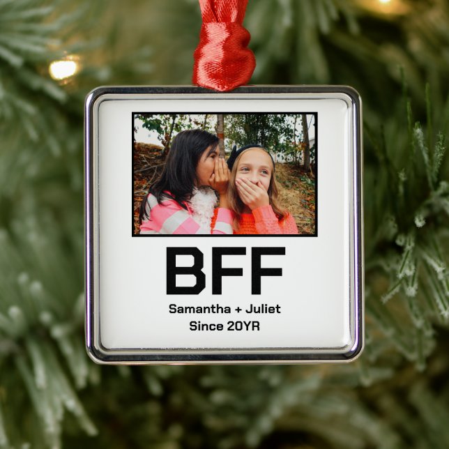 Adorno Metálico Personalizado mejor amigo moderno para siempre fot (Árbol)