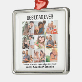 Adorno Metálico Personalizado Mejor Papá Nunca Padres Día 9 Collag