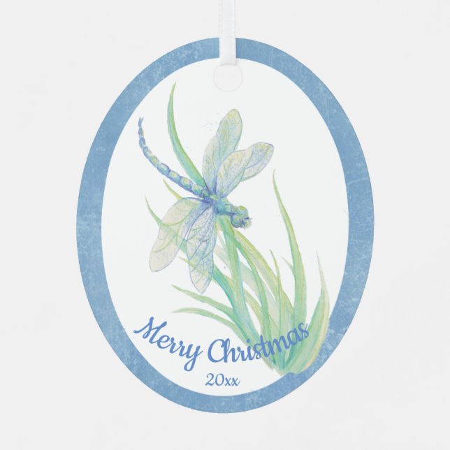 Adorno Metálico Personalizado Navidades de citas Dragonfly Waterco (Reverso )