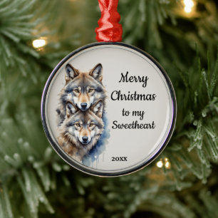 Adorno Metálico Personalizado Navidades de citas Wolf SCariño