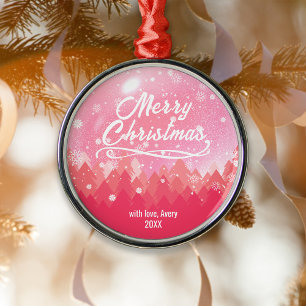Adorno Metálico Personalizado Navidades de la Selva de Nieve Pacíf