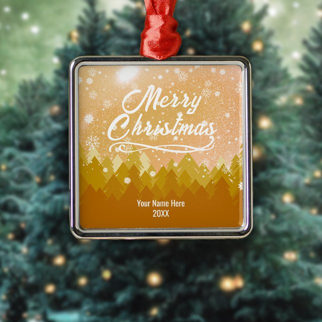 Adorno Metálico Personalizado Nieve dorada Fiesta pacífica de la n (Subido por el creador)