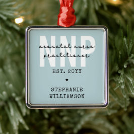 Adorno Metálico Personalizado NNP Enfermera neonatal Profesional