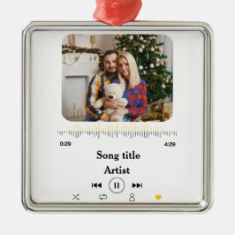 Adorno Metálico Personalizado Nombre De Canción Y Foto Amor Por La