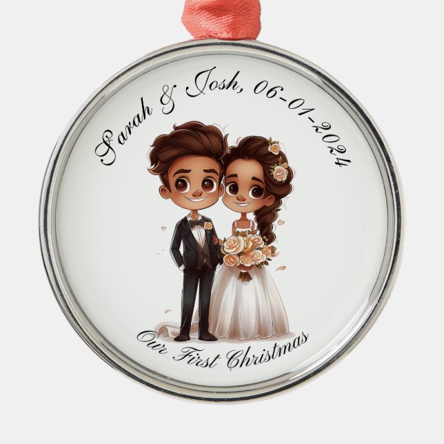 Adorno Metálico Personalizado, nuestro primer regalo de personaliz (Frente)