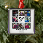Adorno Metálico Personalizado Papá del Collage de fotos de grado 8<br><div class="desc">Papá personalizado del Collage de fotos de grado 8. Personalizar este regalo de graduación para hacer coincidir a los miembros de la familia con el año de graduación,  la relación,  el nombre de la universidad y 8 fotos.</div>