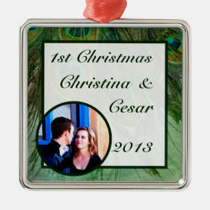 Adorno Metálico Personalizado personalizada Ornament Peacock Green