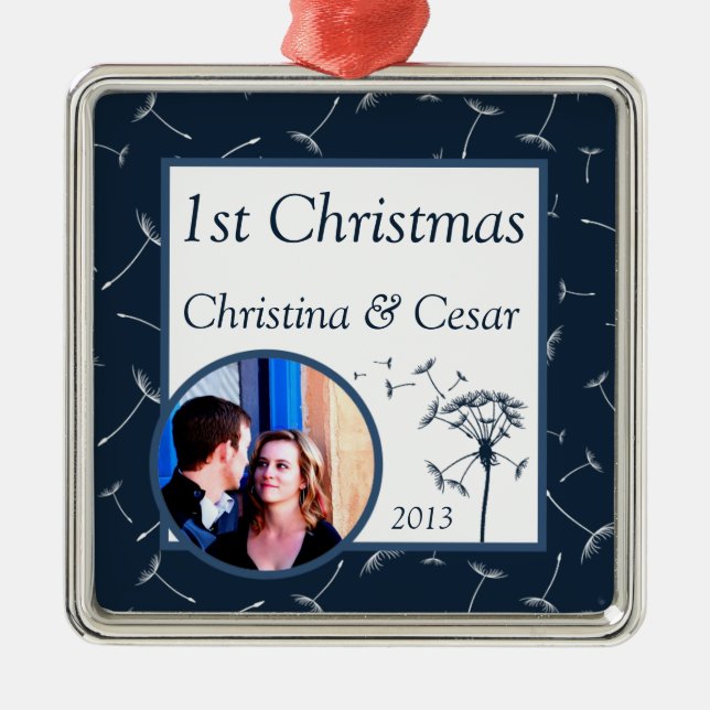 Adorno Metálico Personalizado personalizado de la Marina Azul de l (Frente)