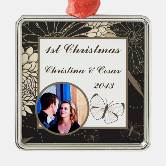 Adorno Metálico Personalizado personalizado: mareas/claveles de cr (Frente)