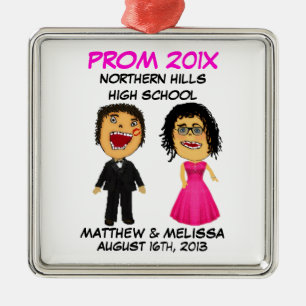 Adorno Metálico Personalizado Personalizado Prom Pareja