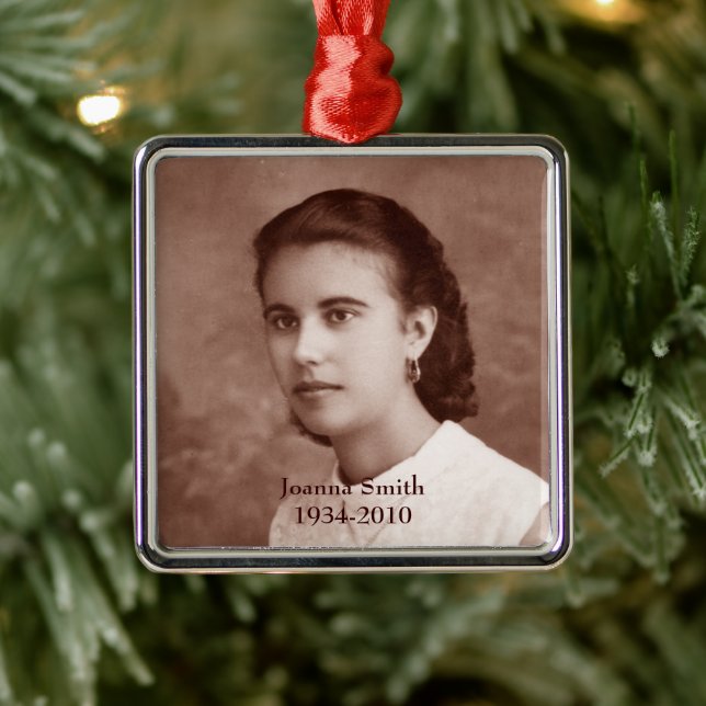Adorno Metálico Personalizado Photo Keepsake (Árbol)