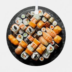 Adorno Metálico Personalizado Text Sushi Platter