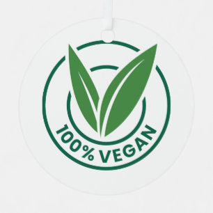 Adorno Metálico Personalizado Texto Vegan