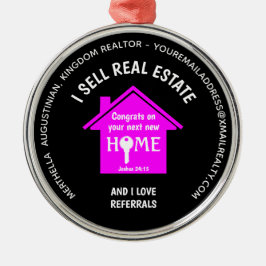 Adorno Metálico Personalizado vende Realtor de referencia de amor 