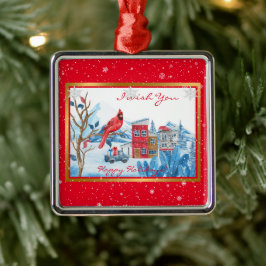 Adorno Metálico Personalizar Cardinal Y Paisajista