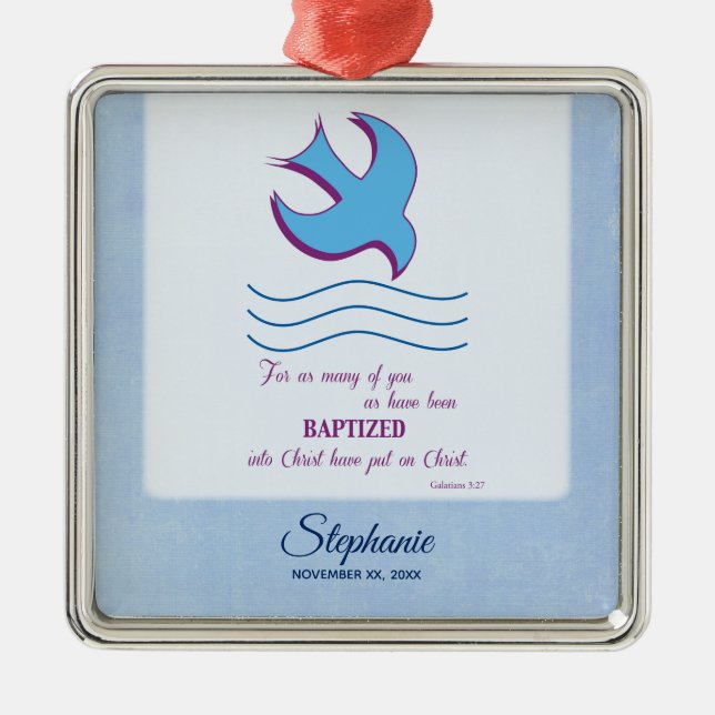 Adorno Metálico Personalizar, el bautismo de adultos se palpa en a (Frente)