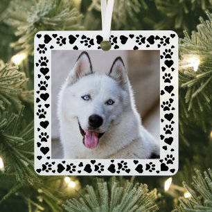 Adorno Metálico Personalizar Mascota foto Perro pinta con pintura 