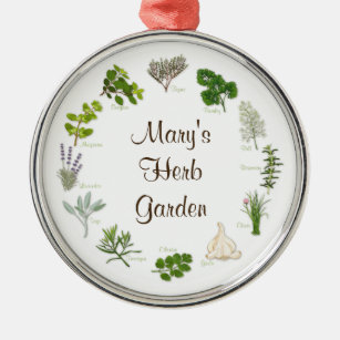 Adorno Metálico Personalizar Tu Herb Garden Ornament