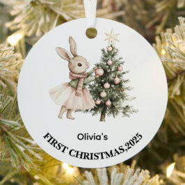 Adorno Metálico Personalized Baby’s First Christmas Ornament 2025