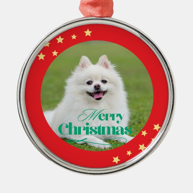 Adorno Metálico Personalized Christmas Ornament (Frente)