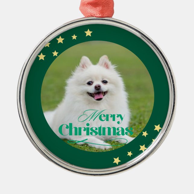 Adorno Metálico Personalized Christmas Ornament (Frente)
