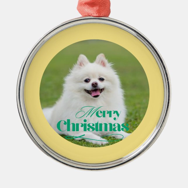 Adorno Metálico Personalized Christmas Ornament (Frente)