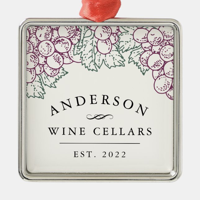 Adorno Metálico Personalized Home Wine Cellar (Frente)