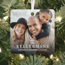 Personalized Name Family 2 Photo Christmas