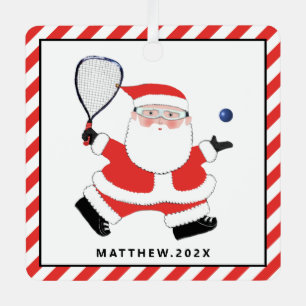 Adorno Metálico Personalized Racquetball Holiday Gifts Ceramic Orn