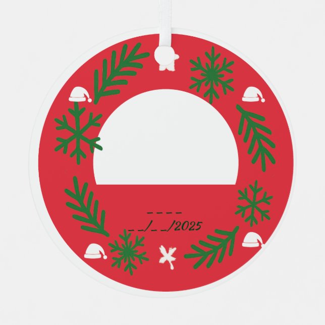Adorno Metálico : Personalized Santa Paws Pet Ornament | Custom Na (Anverso)