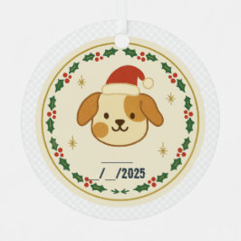 Adorno Metálico Personalized Santa Paws Pet Ornament | Custom Name