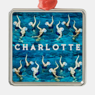 Adorno Metálico Personalized Swimming Holiday Gift