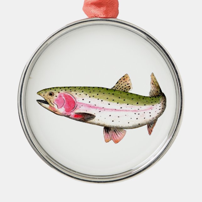Adorno Metálico Pesca de trucha arco iris (Frente)