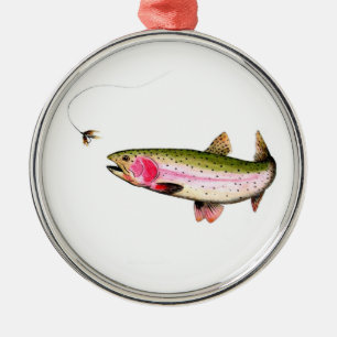 Adorno Metálico Pesca de trucha arco iris