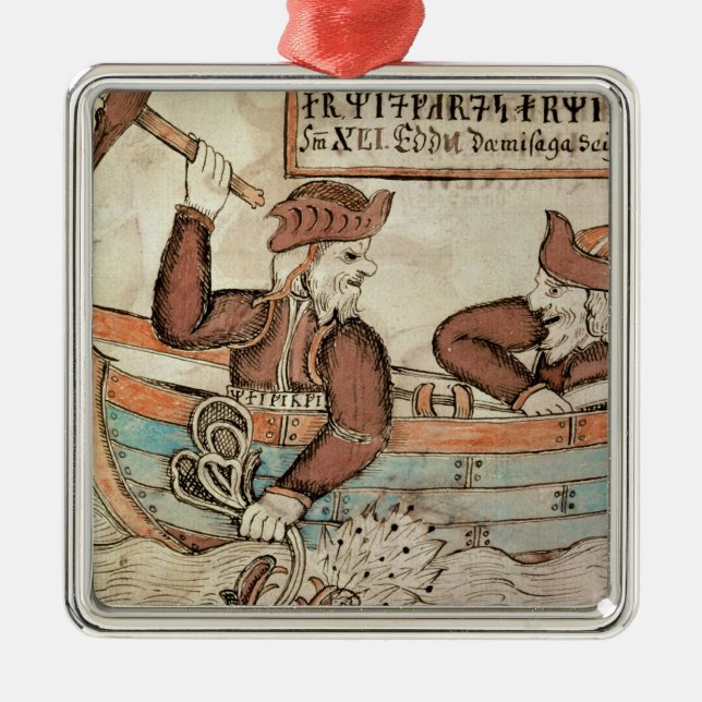 Adorno Metálico Pesca del Thor para la serpiente de Midgard (Frente)